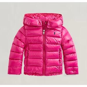 Polo Ralph Lauren Toddler Girl's 2/2T Water-Repellent 650 Fill‎ Down Jacket Pink